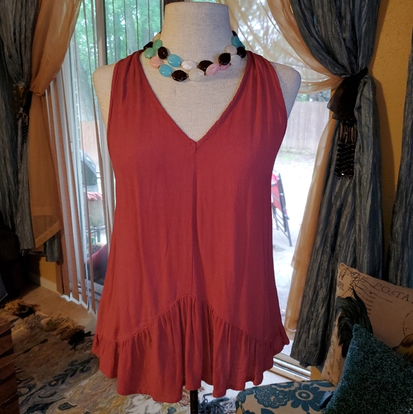 Razor Back Ruffled Tunic - Picture 1 of 5